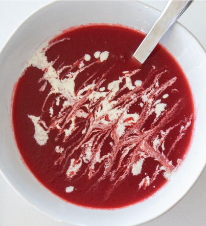 Cranberry-Soup Vegetarian Pureed