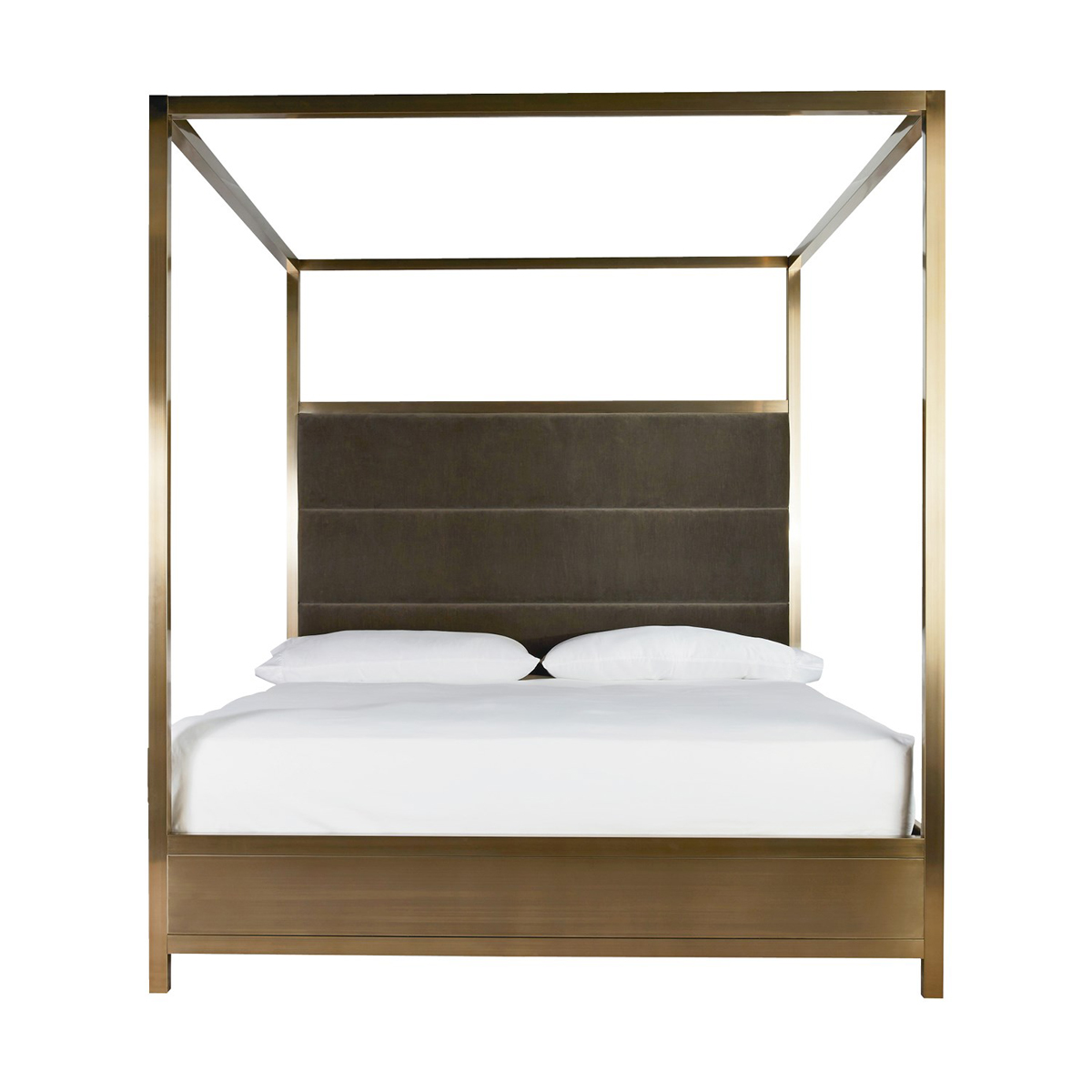 Milo Brass Canopy King Bed - Liv Design Collective